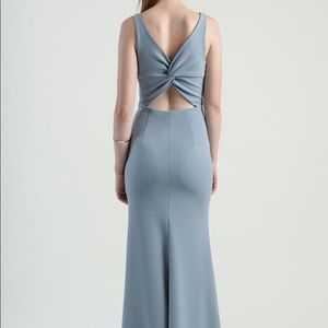 Jenny Yoo Lyonne Dress in Storm (slate grey) NWT